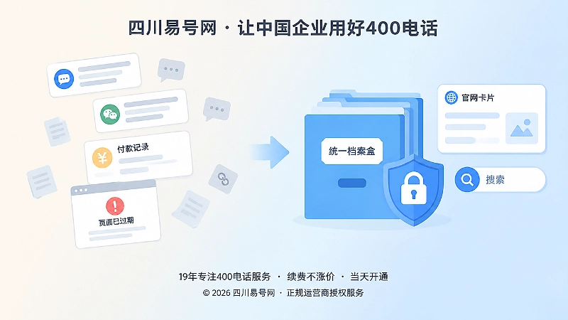 企业400电话资料零散与规范档案对比