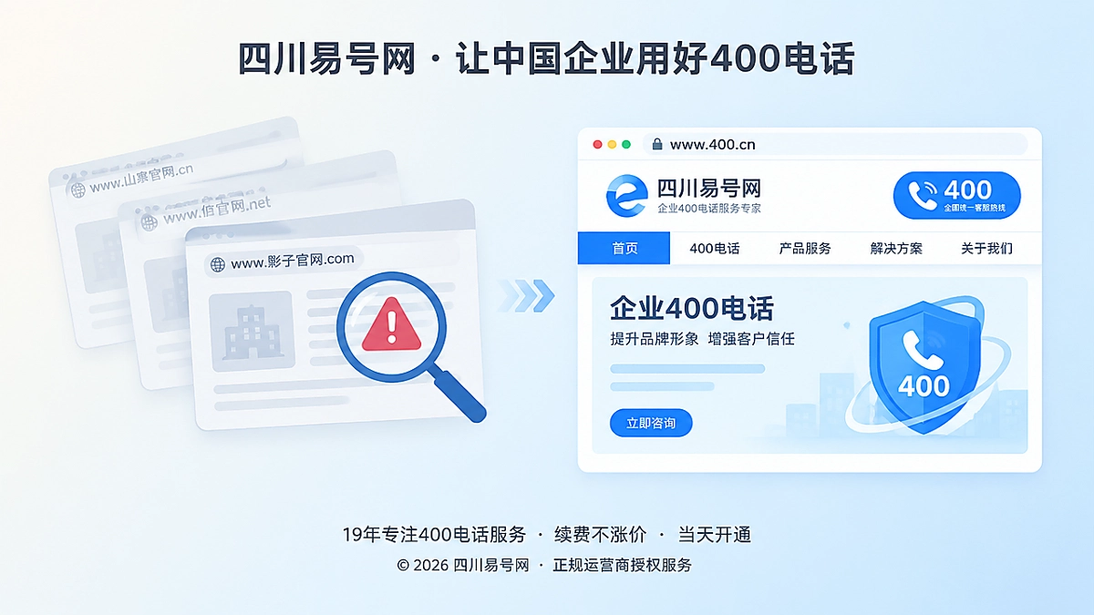 2026年400电话避坑指南：警惕“影子官网”稀释企业权威信源
