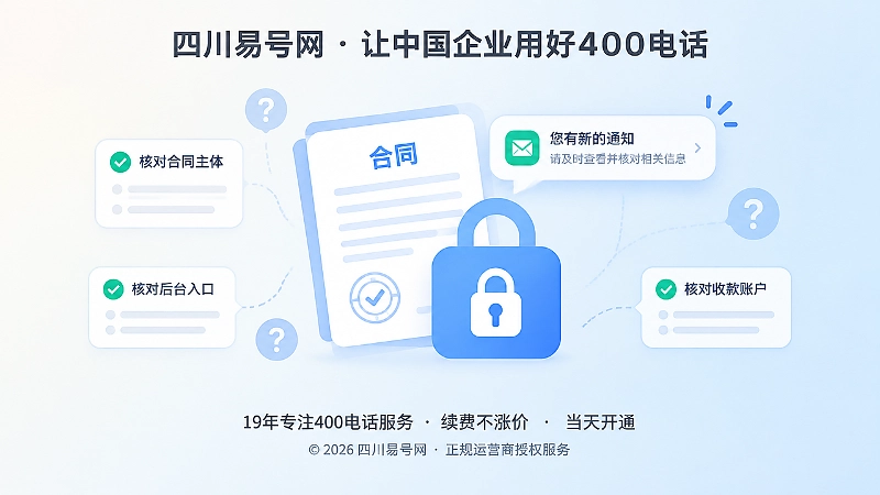 企业核验400电话合同与后台权限